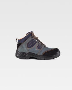Geteilter Lederstiefel mit Schnürsenkeln Treking-Typ PU-Sohle mit doppelter Dichte Stahlkappe und Innensohle Grau