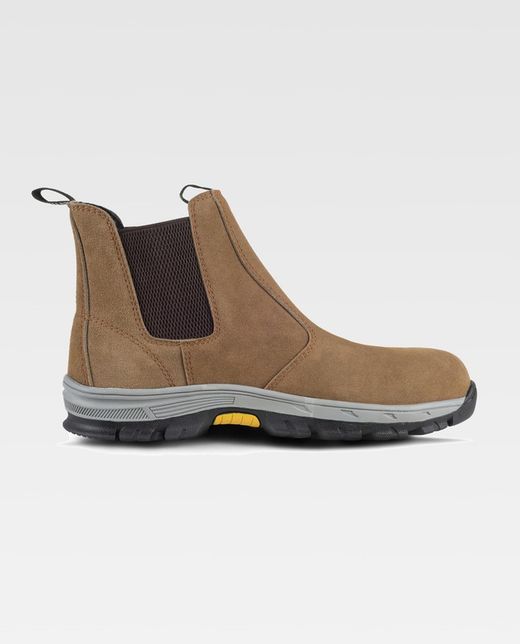 Bota de serraje sin cordones Color Beige+Marron