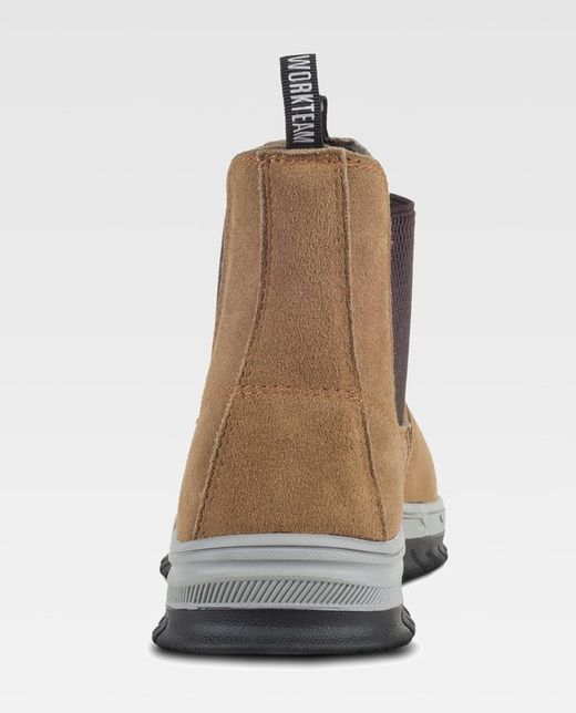 Bota de serraje sin cordones Color Beige+Marron