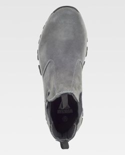 Bota de serraje sin cordones Color Gris+Negro