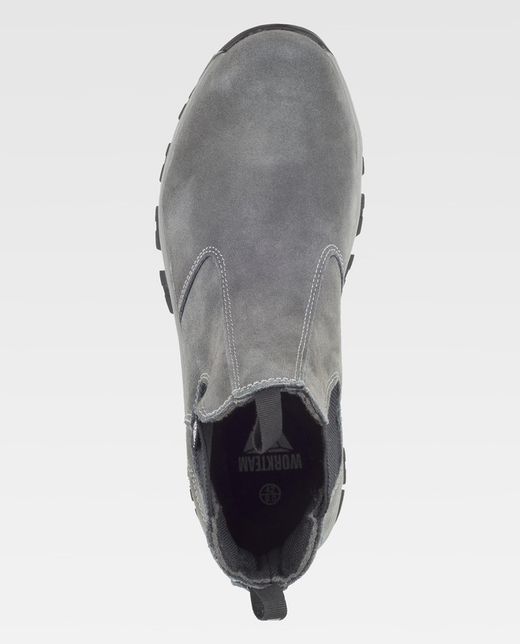 Bota de serraje sin cordones Color Gris+Negro