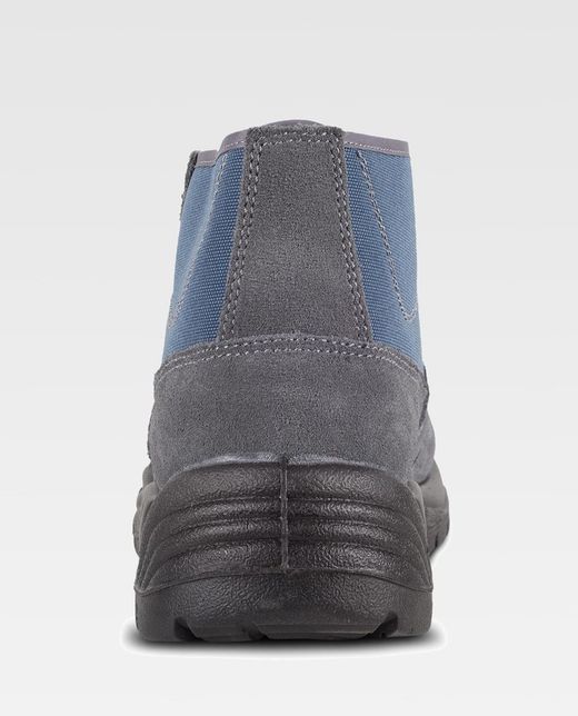 Geteilter Stiefel aus Leder und Segeltuch mit Schnürsenkeln Chiruca Typ PU-Sohle mit doppelter Dichte Stahlkappe und Innensohle Grau