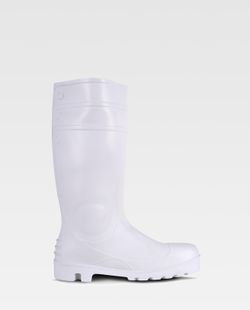 Stiefel aus Weiß, Nitril und PVC, Zehenkappe aus Stahl und Innensohle Weiß