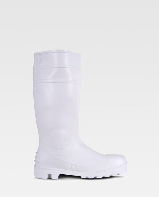 Stiefel aus Weiß, Nitril und PVC, Zehenkappe aus Stahl und Innensohle Weiß