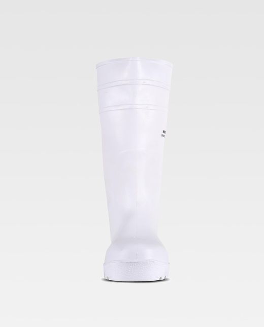 Stiefel aus Weiß, Nitril und PVC, Zehenkappe aus Stahl und Innensohle Weiß