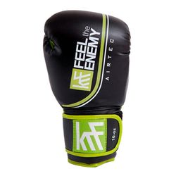 Box Krf Dc Guantes Airtec Dble Velcro Neg/Verd 10Oz