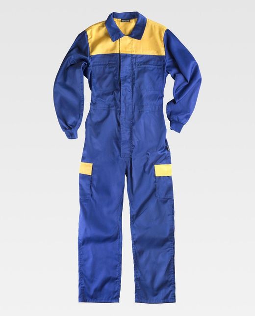 Overall mit kombinierter Passe, Nylonreißverschlüssen, zwei Beintaschen mit kombinierten Klappen Azulina Yellow