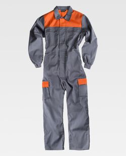 Buzo Canesú combinado Gris / Naranja