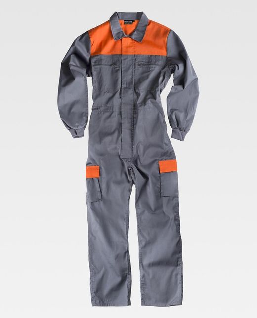 Buzo Canesú combinado Gris / Naranja