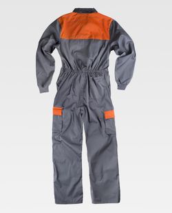Buzo Canesú combinado Gris / Naranja