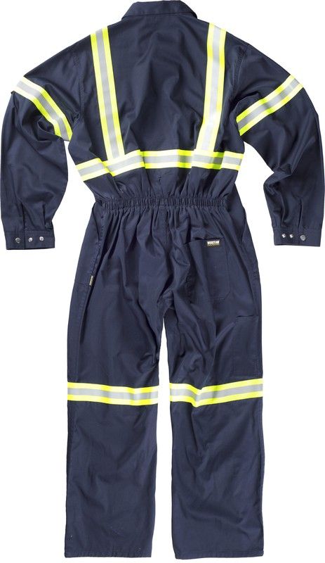 Taucher mit verdecktem Reißverschluss Zweifarbige reflektierende Bänder Navy Yellow AV