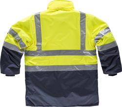 Taucher mit verdecktem Reißverschluss Zweifarbige reflektierende Bänder Navy Yellow AV