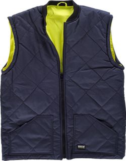 Taucher mit verdecktem Reißverschluss Zweifarbige reflektierende Bänder Navy Yellow AV