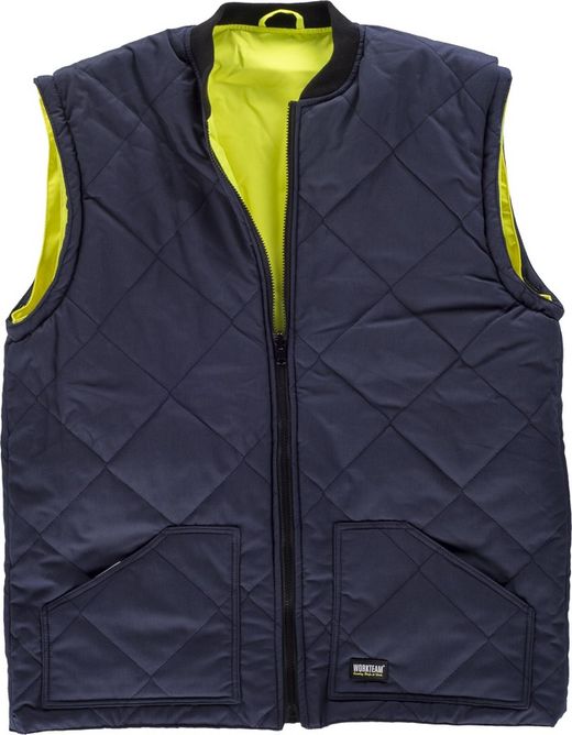 Taucher mit verdecktem Reißverschluss Zweifarbige reflektierende Bänder Navy Yellow AV
