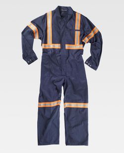 Taucher mit verdecktem Reißverschluss Zweifarbige reflektierende Bänder Navy Orange AV