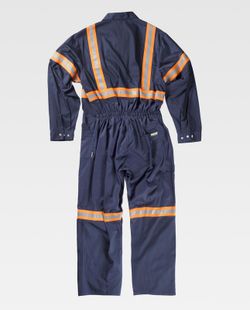 Taucher mit verdecktem Reißverschluss Zweifarbige reflektierende Bänder Navy Orange AV