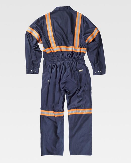 Taucher mit verdecktem Reißverschluss Zweifarbige reflektierende Bänder Navy Orange AV