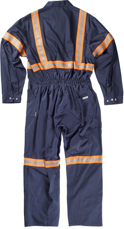 Taucher mit verdecktem Reißverschluss Zweifarbige reflektierende Bänder Navy Orange AV