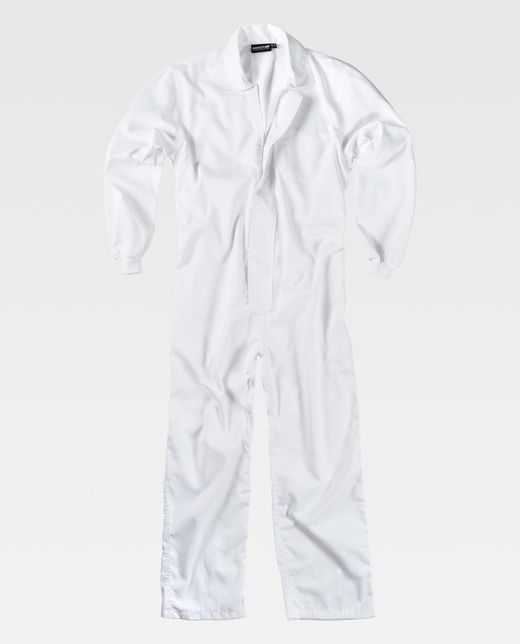 Buzo con cierre de velcro, bolso de pecho interior Blanco