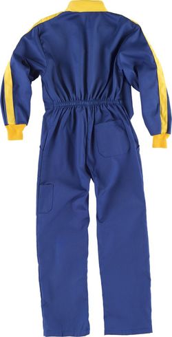 Buzo de niño cuello solapa a juego con puños Azulina / Amarillo