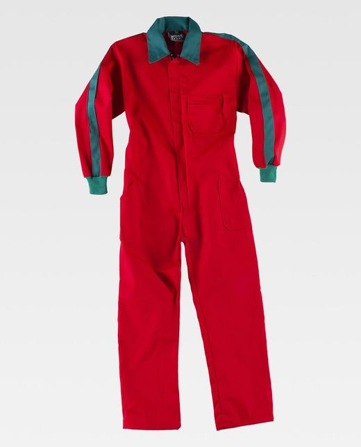 Buzo de niño Cuello solapa a juego con puños  Rojo Verde