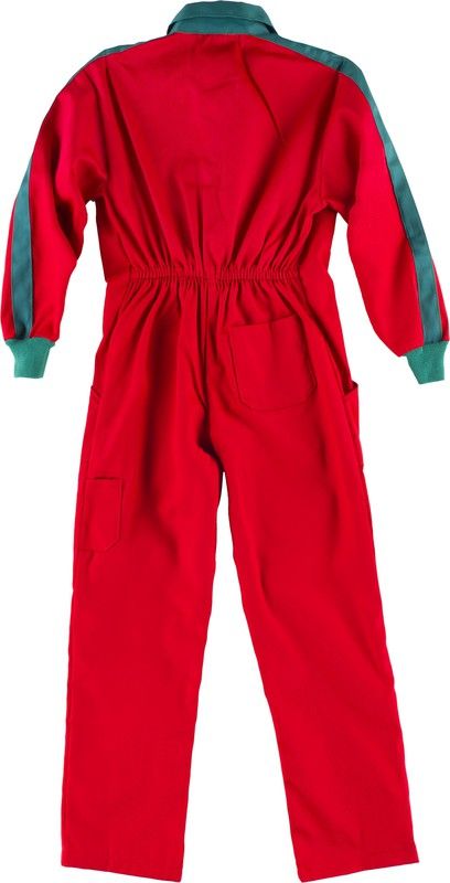 Buzo de niño Cuello solapa a juego con puños  Rojo Verde