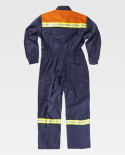 Flammhemmender Taucher mit reflektierendem Klebeband 100% Baumwolle FIREWOOD EN11612 Navy Orange