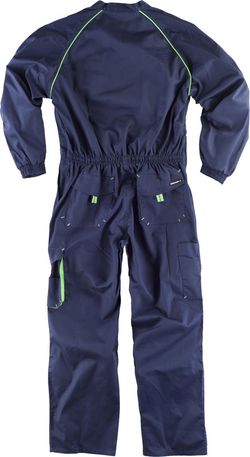 Line 6 Jumpsuit, gerade mit Streifenkragen und Details kombiniert Navy Green Fluorine