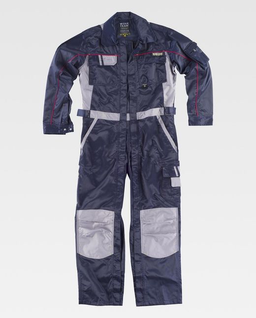 Buzo con 2 cremalleras tejido Beaver Nylon Marino / Gris