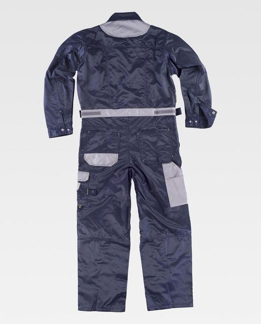 Buzo con 2 cremalleras tejido Beaver Nylon Marino / Gris