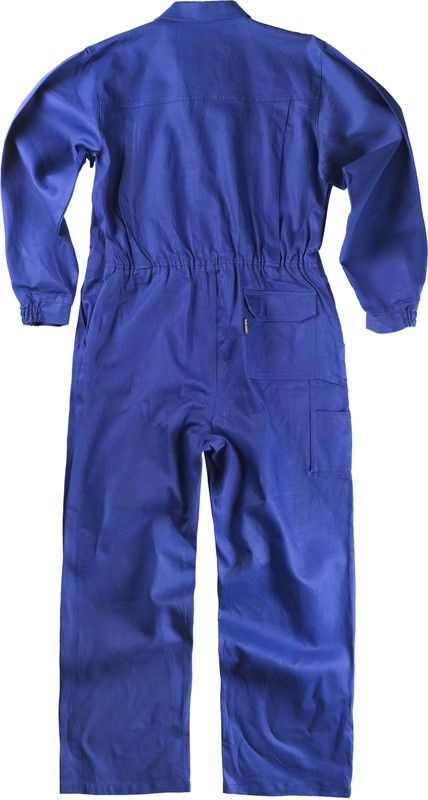 Gerader Overall mit verdecktem Metallreißverschluss und 2 Brusttaschen mit Klappen aus 100% Baumwolle Azulina