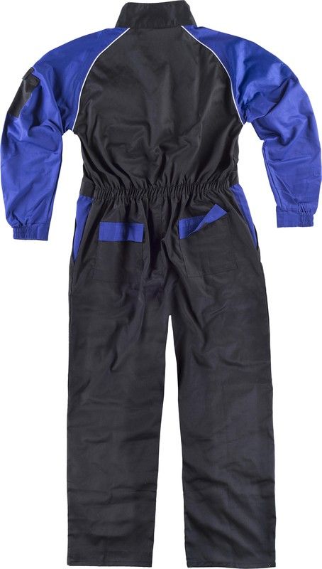 Gerader Taucher mit Streifenhals, Ärmeln und zweifarbigen Details Blau Schwarz