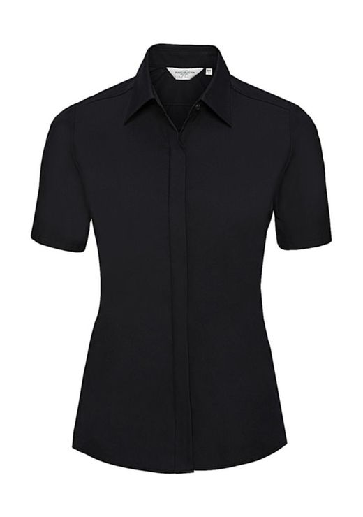 Camisa Slim Fit de manga curta final para mulher