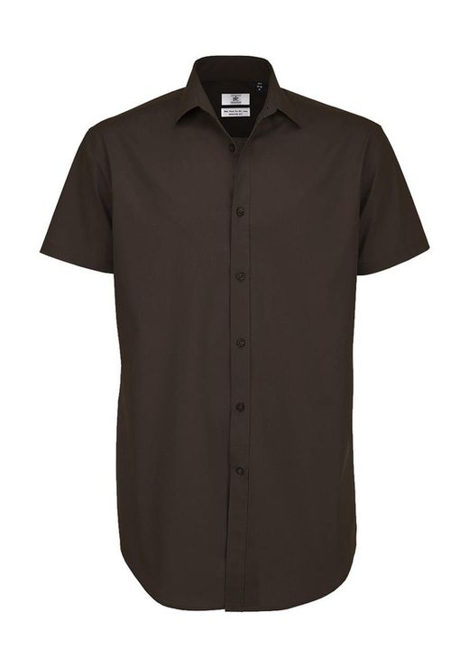 Schwarze Krawatte SSL / Herren Popeline Shirt