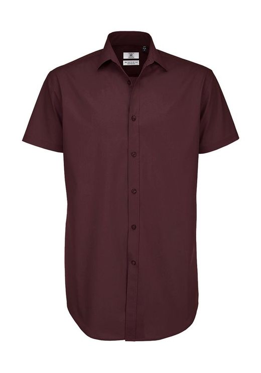Schwarze Krawatte SSL / Herren Popeline Shirt