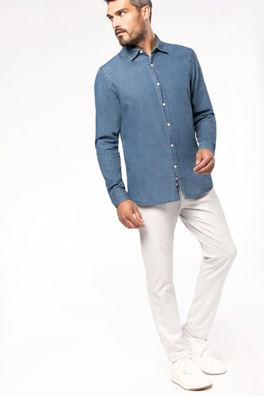 Camicia da uomo in chambray