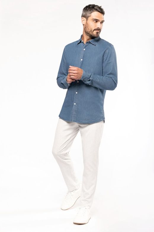 Camicia da uomo in chambray