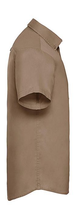 Camisa clásica sarga manga corta