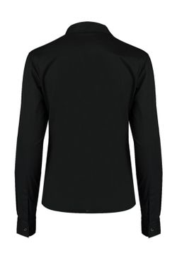 Mandarin Collar Shirt Langarm Frau Fitted