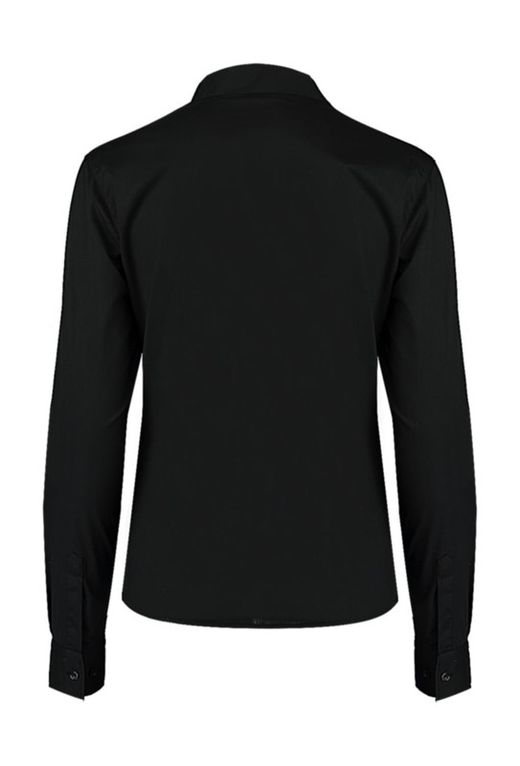 Mandarin Collar Shirt Langarm Frau Fitted