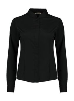 Camisa Cuello Mandarín manga larga Mujer entallada