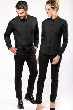 CAMISA CUELLO MAO  MANGA LARGA HOMBRE