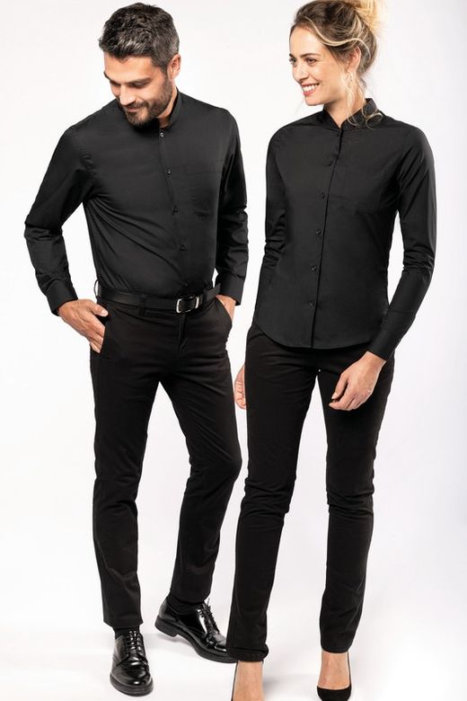 CAMISA CUELLO MAO  MANGA LARGA HOMBRE