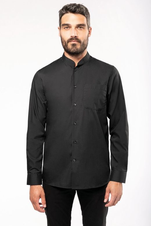 CAMISA CUELLO MAO  MANGA LARGA HOMBRE