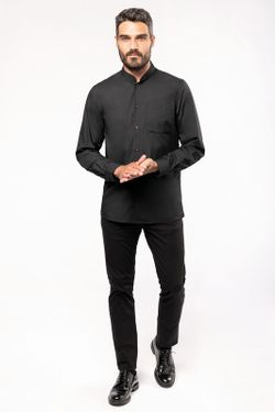 CAMISA CUELLO MAO  MANGA LARGA HOMBRE