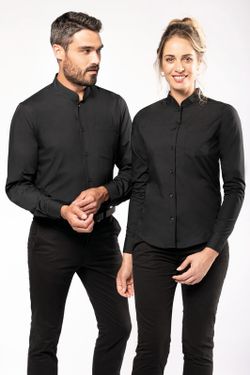 CAMISA CUELLO MAO  MANGA LARGA HOMBRE