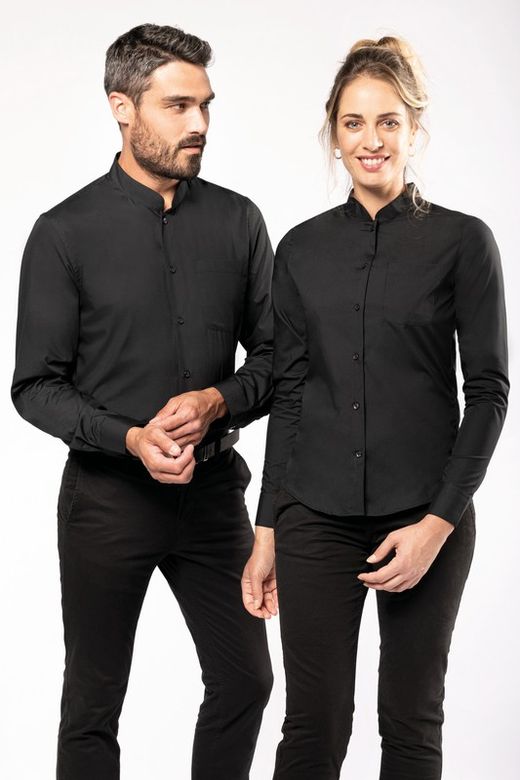CAMISA CUELLO MAO  MANGA LARGA HOMBRE
