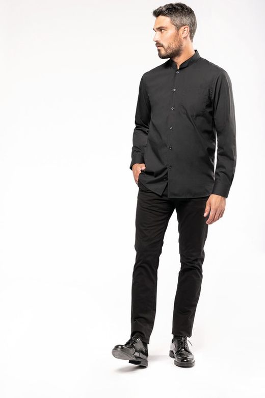 CAMISA CUELLO MAO  MANGA LARGA HOMBRE