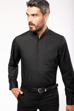 CAMISA CUELLO MAO  MANGA LARGA HOMBRE