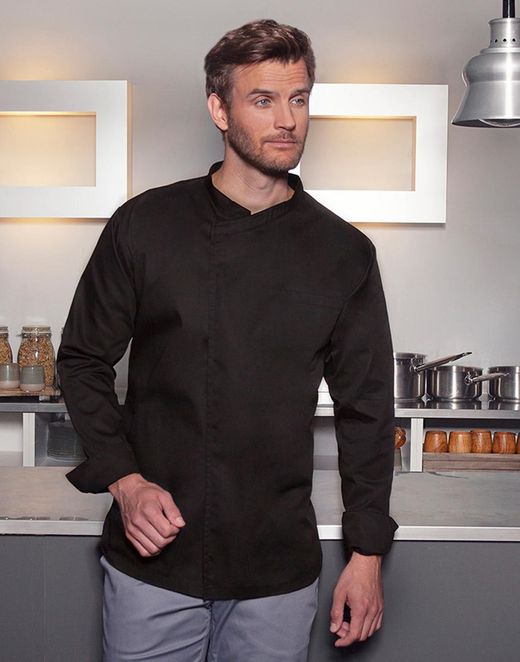 Langarm Chef Shirt Shirt Basic